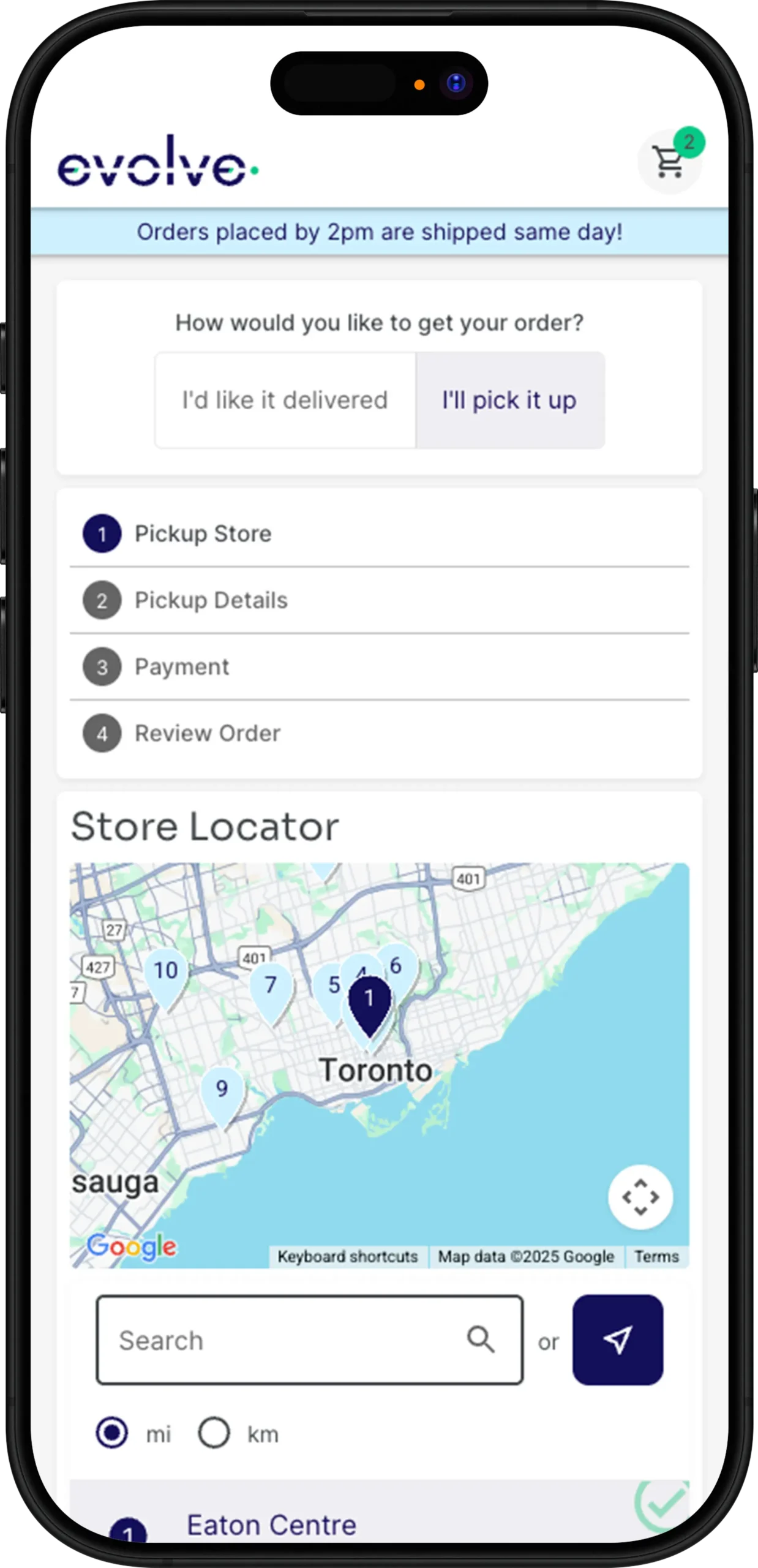 Evolve Storefront