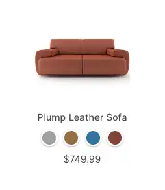 Product Card Leather Sofa